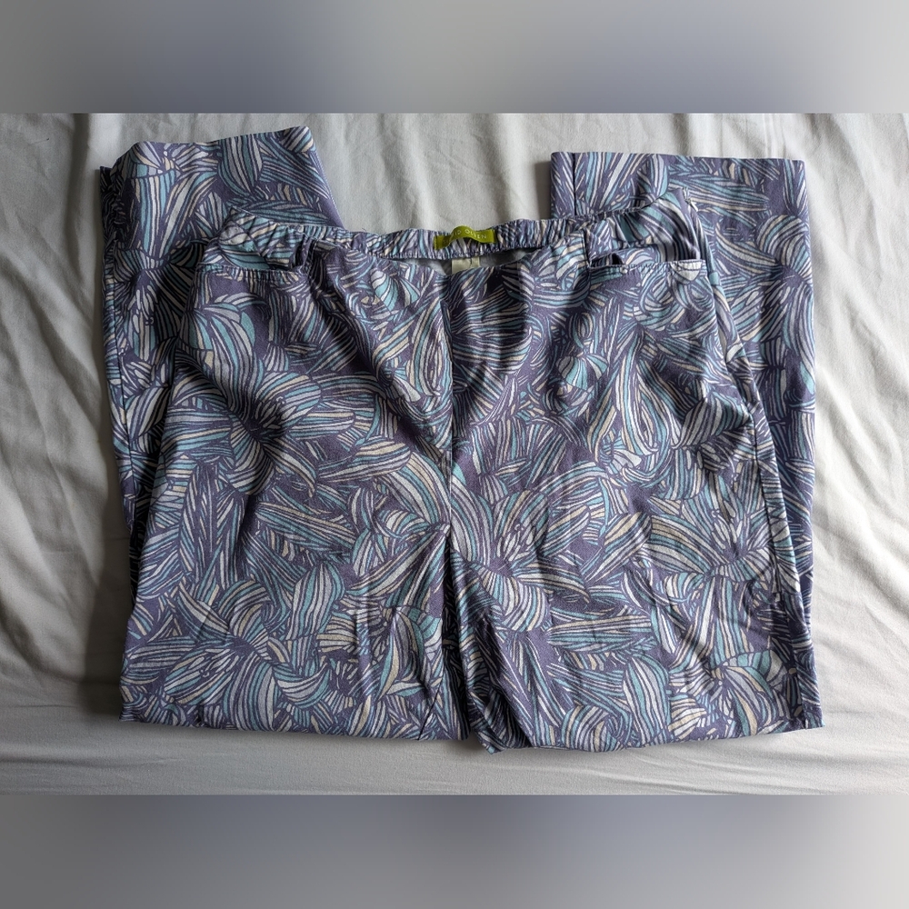 Sigrid Olsen Purple Design Pants | 14